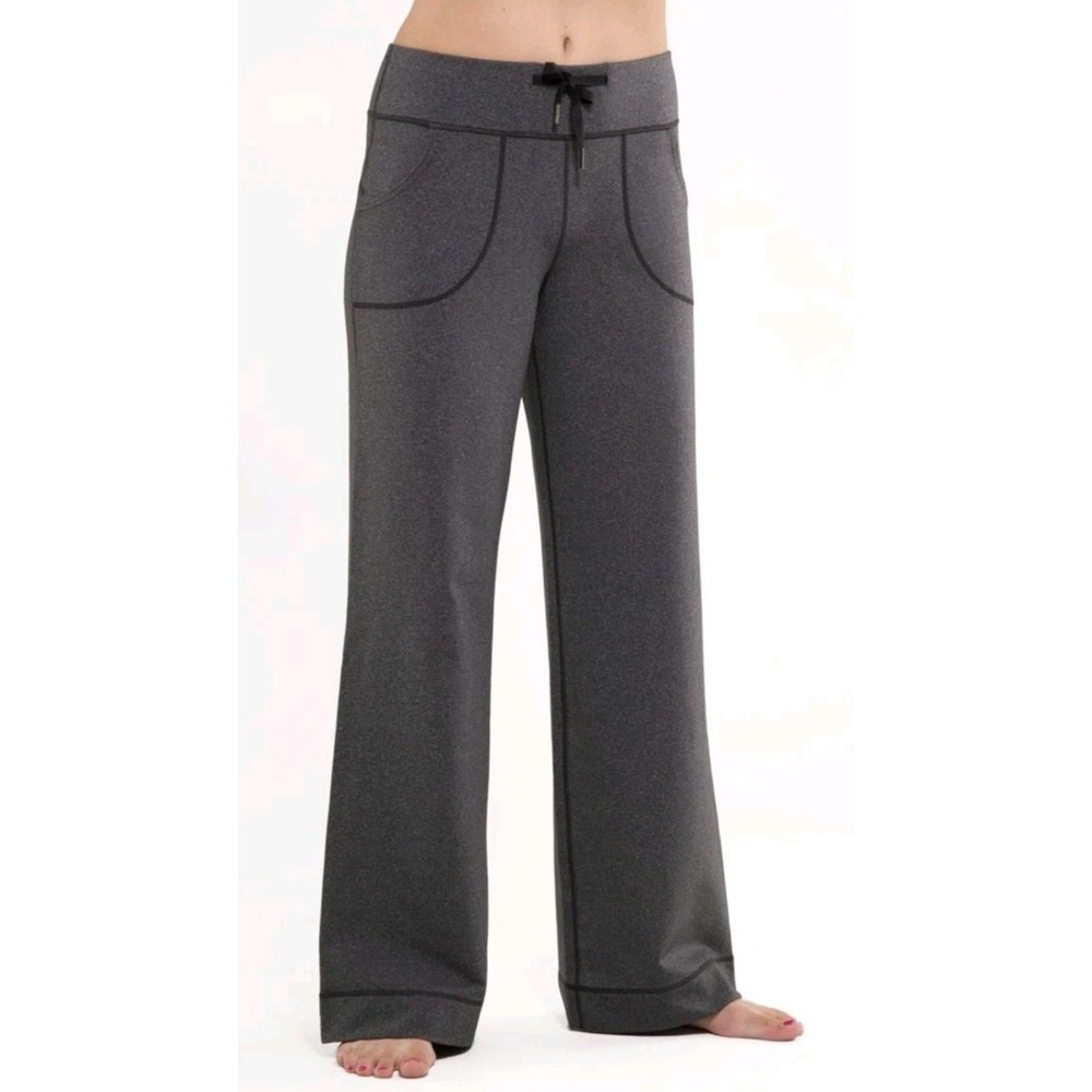 Lululemon Still Pant Women 4x31 Relaxed Fit Wide Leg Gray Yoga Pull On Lounge